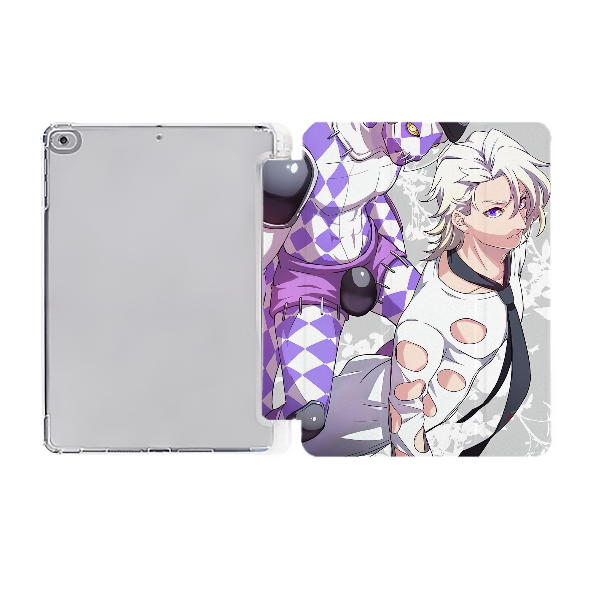 （画像用） ジョジョの奇妙な冒険 JoJo's Bizarre Adventure IPad ケース ペン収納付き 三つ折りスタンド PUレザー×シリコン 対応機種9.5/10.5/10.9インチ